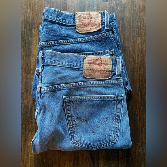 Levi's 505 Jean Shorts Mens 36 Regular Fit Blue Denim 100% Cotton Jorts 90s Y2K - Picture 1 of 15